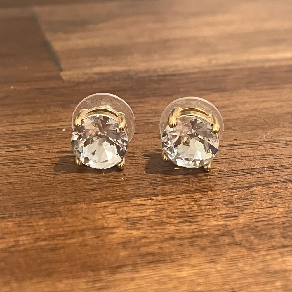 Kate Spade gold and cubic zirconia stud earrings